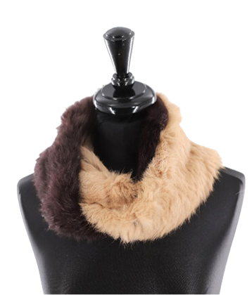 Infinity Cozy Fur Muffler - Brown/Camel