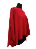 Knitted Poncho with Embellishment